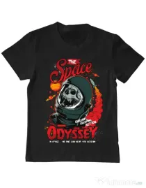 Tricou ADLER copil The space odyssey Negru