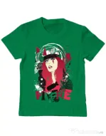 Tricou ADLER copil Raining fire Verde mediu