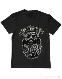 Tricou ADLER copil Can i buy you a beard Negru