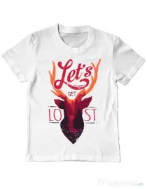 Tricou ADLER copil Lets get lost Alb