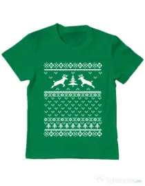 Tricou ADLER copil Ugly sweater Verde mediu