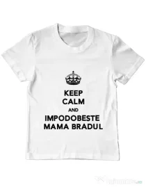 Tricou ADLER copil Impodobeste mama bradul Alb