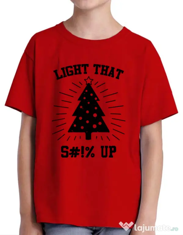 Tricou ADLER copil Light that up Rosu