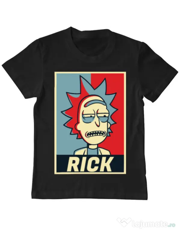 Tricou ADLER copil Rick Negru