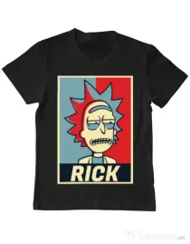 Tricou ADLER copil Rick Negru