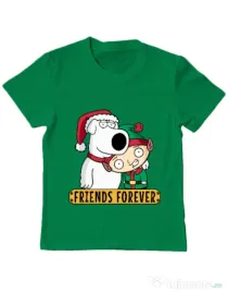 Tricou ADLER copil Friends forever Verde mediu