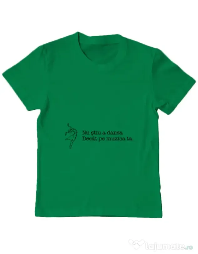 Tricou ADLER copil Nu stiu a dansa Verde mediu