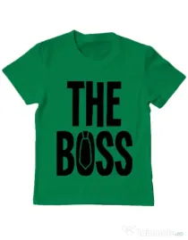 Tricou ADLER copil The boss Verde mediu