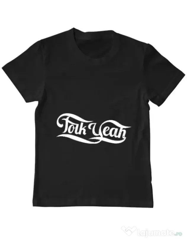 Tricou ADLER copil Folk yeah Negru