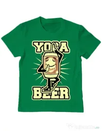 Tricou ADLER copil Yoga beer Verde mediu