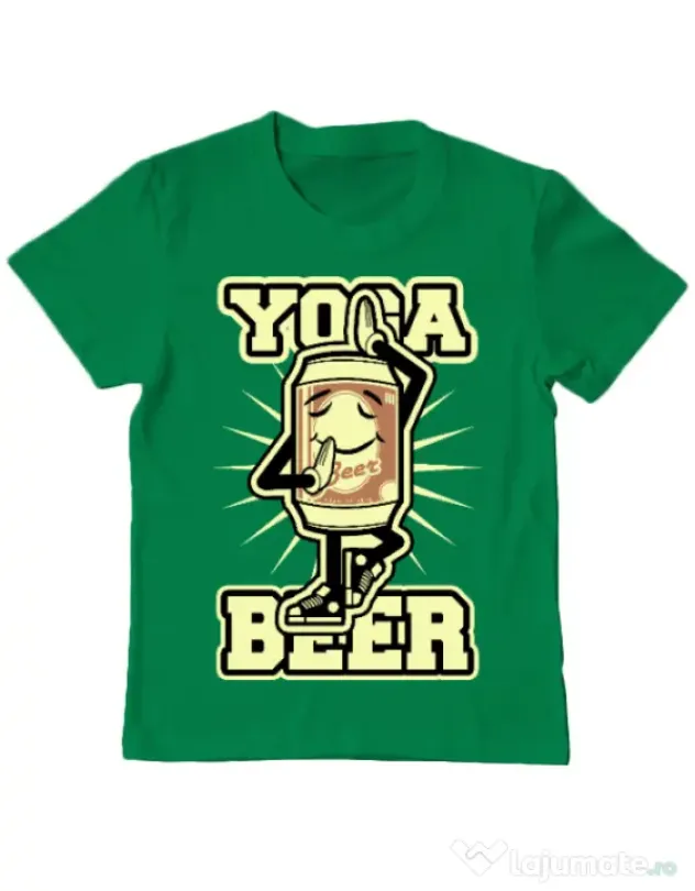 Tricou ADLER copil Yoga beer Verde mediu