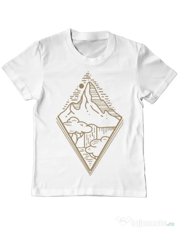 Tricou ADLER copil Mountain waterfall Alb