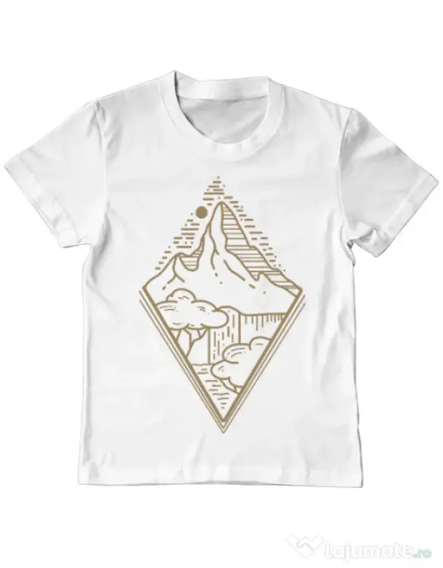 Tricou ADLER copil Mountain waterfall Alb