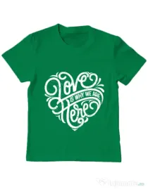 Tricou ADLER copil Love Verde mediu