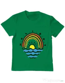 Tricou ADLER copil Holiday Verde mediu