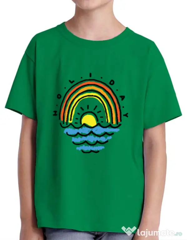 Tricou ADLER copil Holiday Verde mediu
