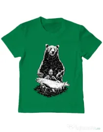 Tricou ADLER copil Bearware Verde mediu