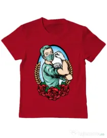 Tricou ADLER copil Rockabilly Nurse Rosu