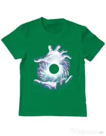 Tricou ADLER copil A hole in my hand Verde mediu