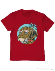Tricou ADLER copil Chill dog Rosu