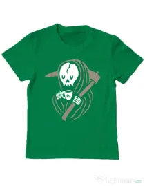 Tricou ADLER copil Grim reaper love coffee Verde mediu
