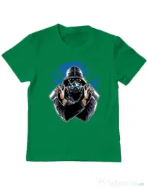 Tricou ADLER copil Graffiti gas mask Verde mediu