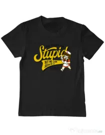 Tricou ADLER copil Can\'t fix stupid Negru