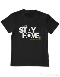 Tricou ADLER copil Stay home Negru