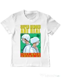 Tricou ADLER copil Real super heroes Alb
