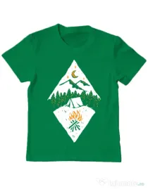 Tricou ADLER copil Beauty night Verde mediu
