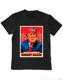 Tricou ADLER copil Make America regret again Negru