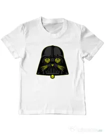 Tricou ADLER copil Cat Vader Alb