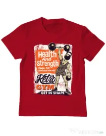Tricou ADLER copil Retro Gym Rosu