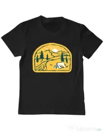 Tricou ADLER copil River camp Negru