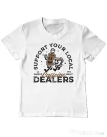 Tricou ADLER copil Coffee dealers Alb