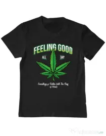 Tricou ADLER copil Good ganja Negru
