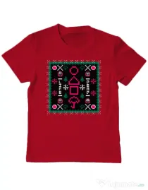 Tricou personalizat copil Childhood Pattern Rosu