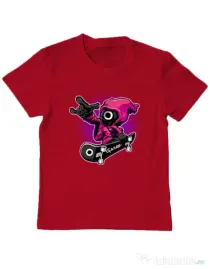 Tricou personalizat copil Squid Boy Rosu