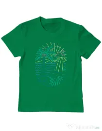 Tricou personalizat copil Beach Neon Verde mediu