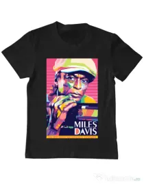 Tricou personalizat copil Miles Davis Negru