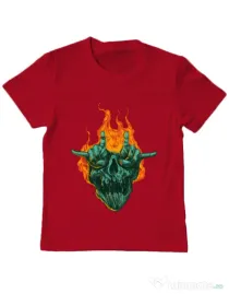 Tricou personalizat copil METAL HEADS Rosu