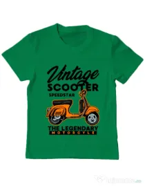 Tricou personalizat copil SCOOTER SPEEDSTAR Verde mediu