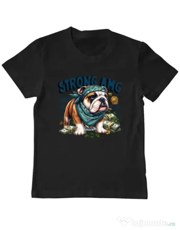 Tricou personalizat copil BULLDOG 09 Negru