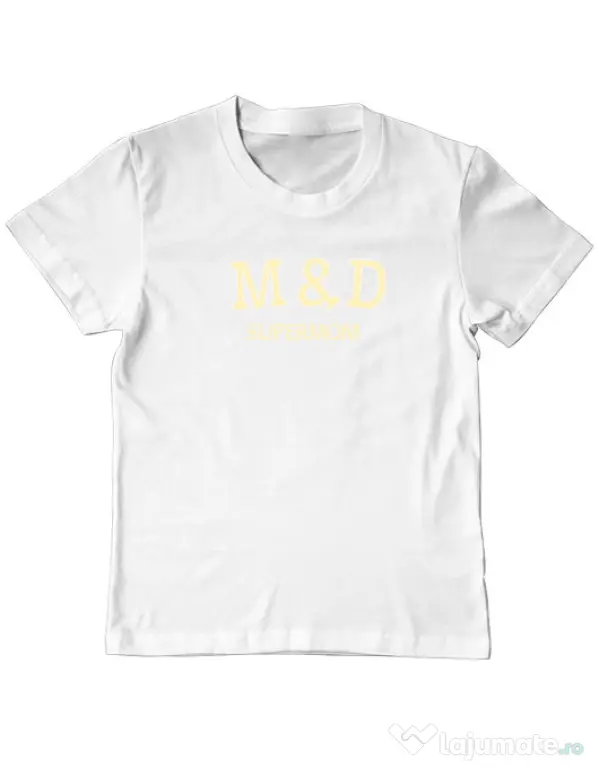 Tricou personalizat copil M&D 09 Alb