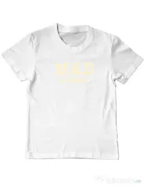 Tricou personalizat copil M&D 09 Alb
