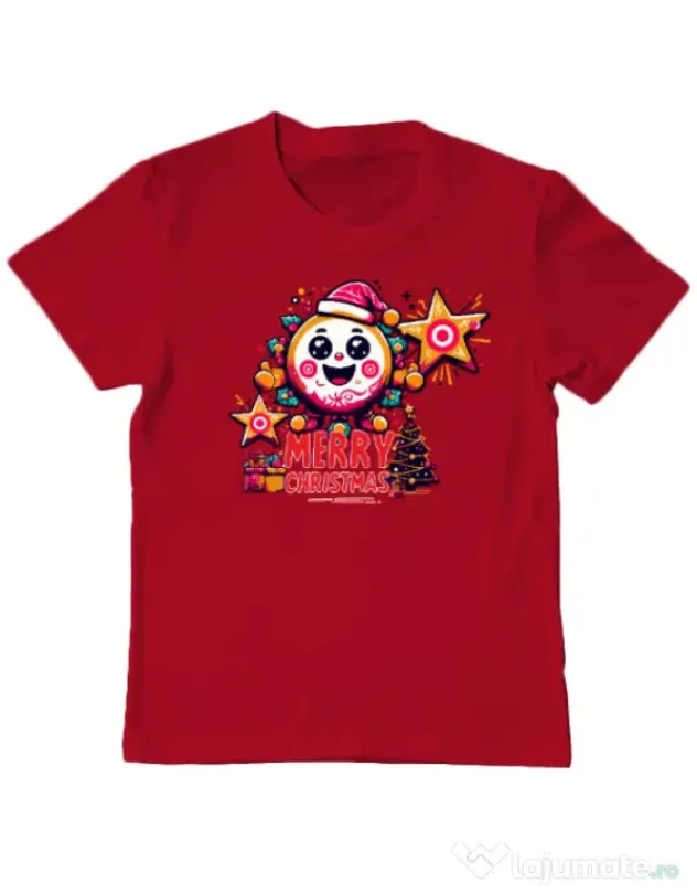 Tricou personalizat copil Brawlers Christmas Rosu