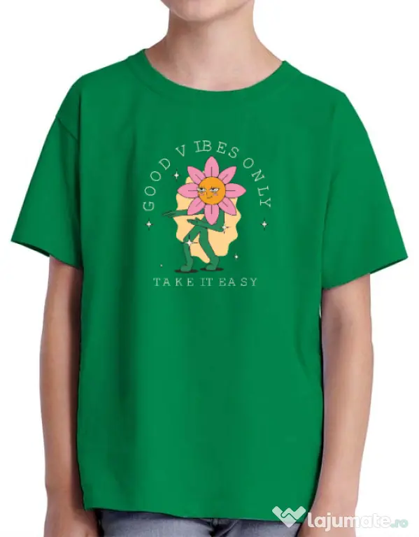 Tricou personalizat copil M&D 29 Verde mediu