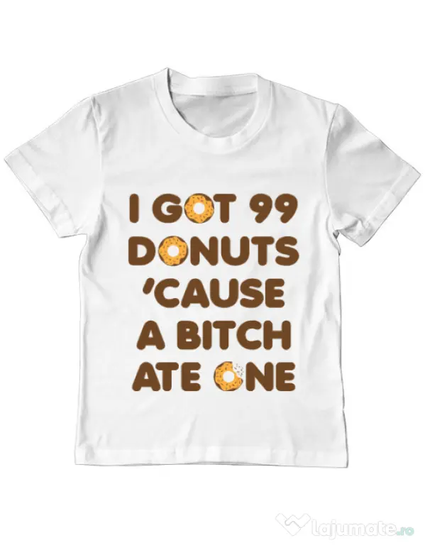 Tricou ADLER copil 99 Donuts Alb
