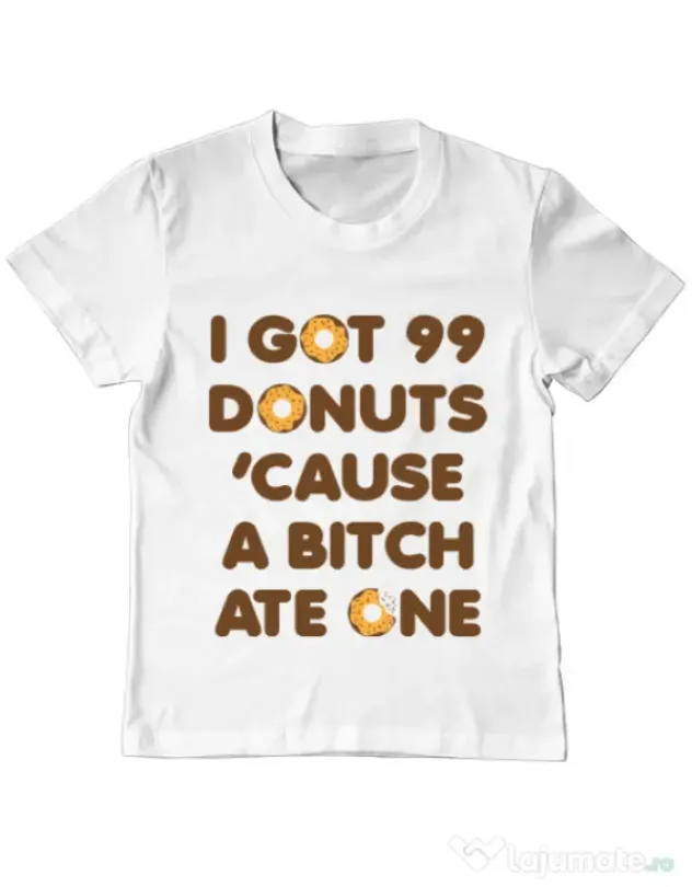 Tricou ADLER copil 99 Donuts Alb