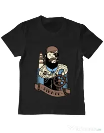 Tricou ADLER copil Adventure of the Sea Negru